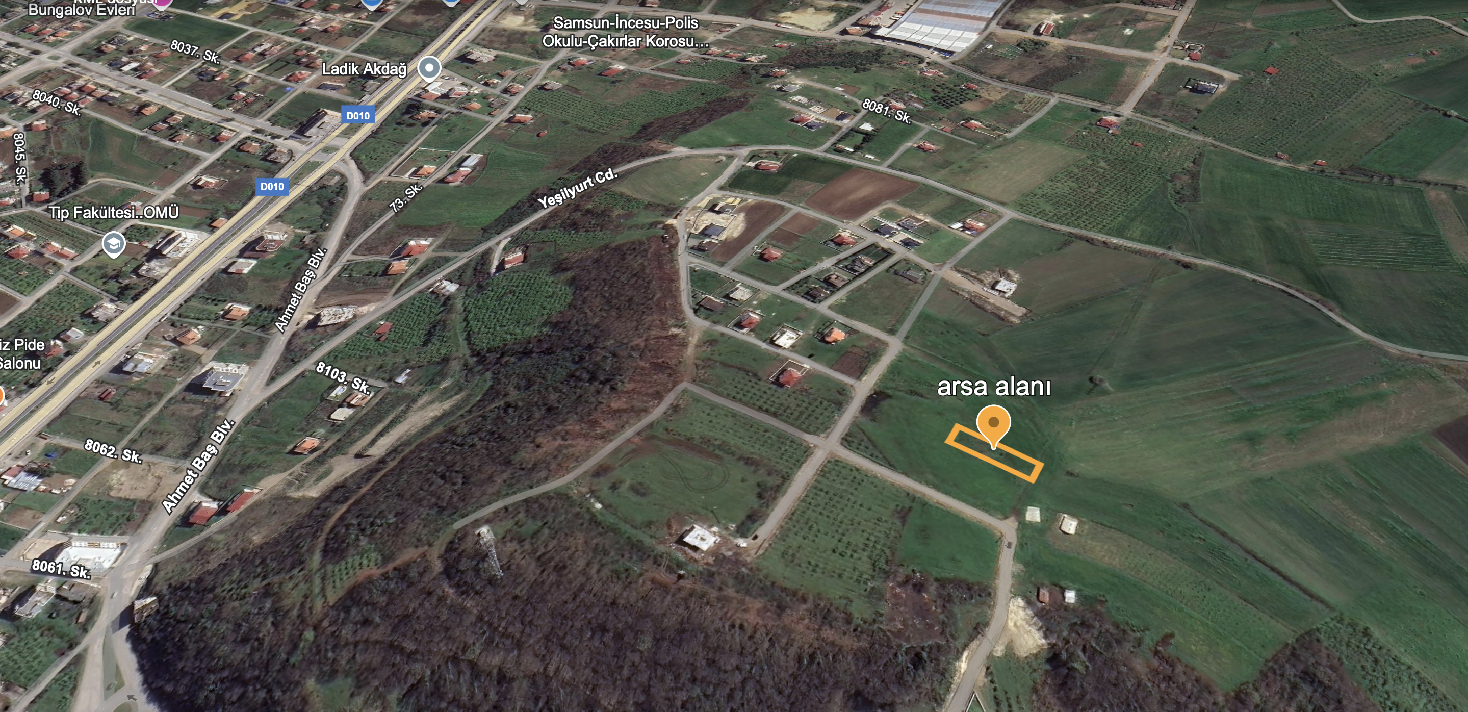 SAMSUN ATAKUM TAFLANDA DENİZ MANZARALI ARSA